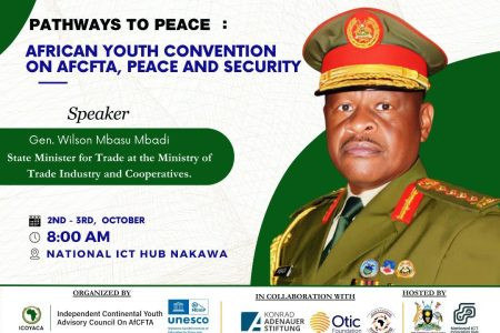 Gen Wilson Mbasu Mbadi will beSpeaking at the Inagural Pathways to Peace: African Youth Peace andSecurity Convention