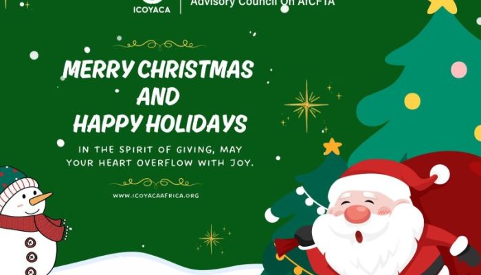 Merry Christmas and Happy Holidays to you our hashtag#AfCFTA Champions.Blessings ✨